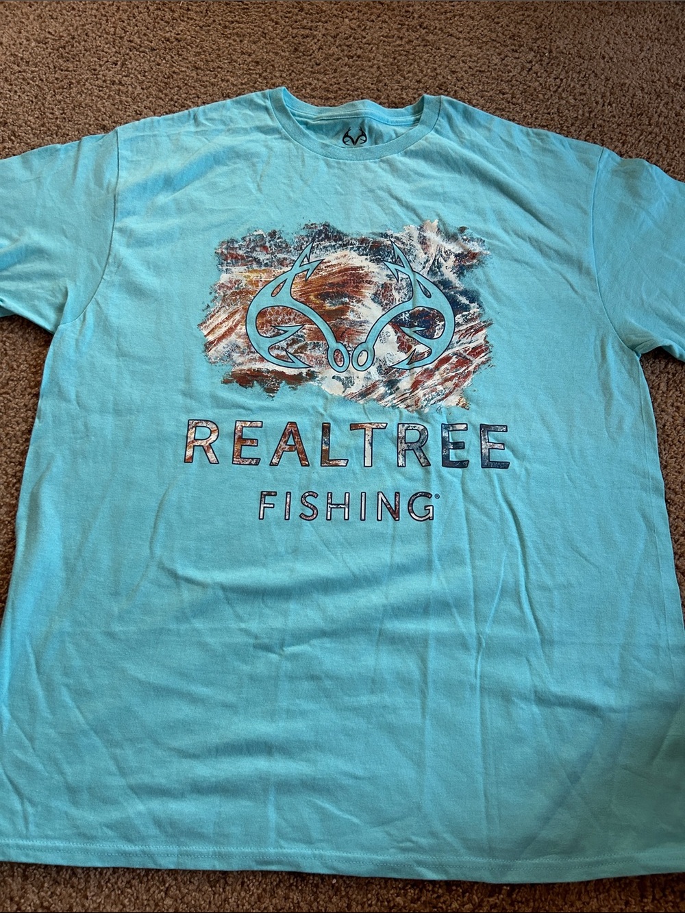 Realtree Fishing Graphic Tee - Aqua Blue